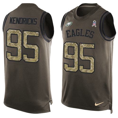 Nike Eagles #95 Mychal Kendricks Green Men's Stitched NFL Limited Salute To Service Tank Top Jersey
